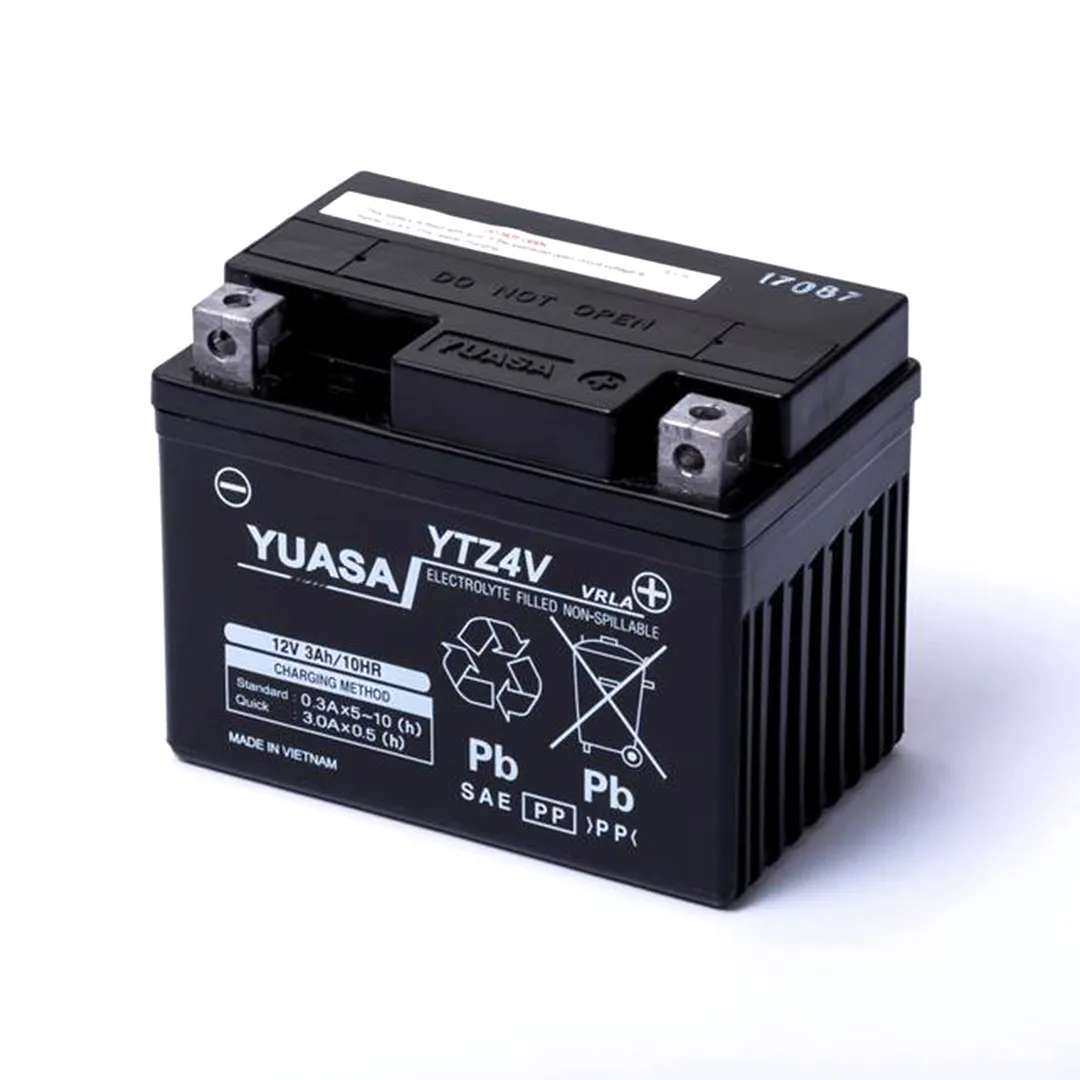 BATERÍA PARA MOTOS YUASA YTZ4V 12V 3AH LIBRE MANTENIMIENTO