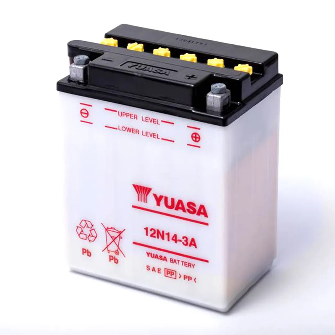 BATERÍA PARA MOTOS YUASA 12N14-3A  / 12V 14AH