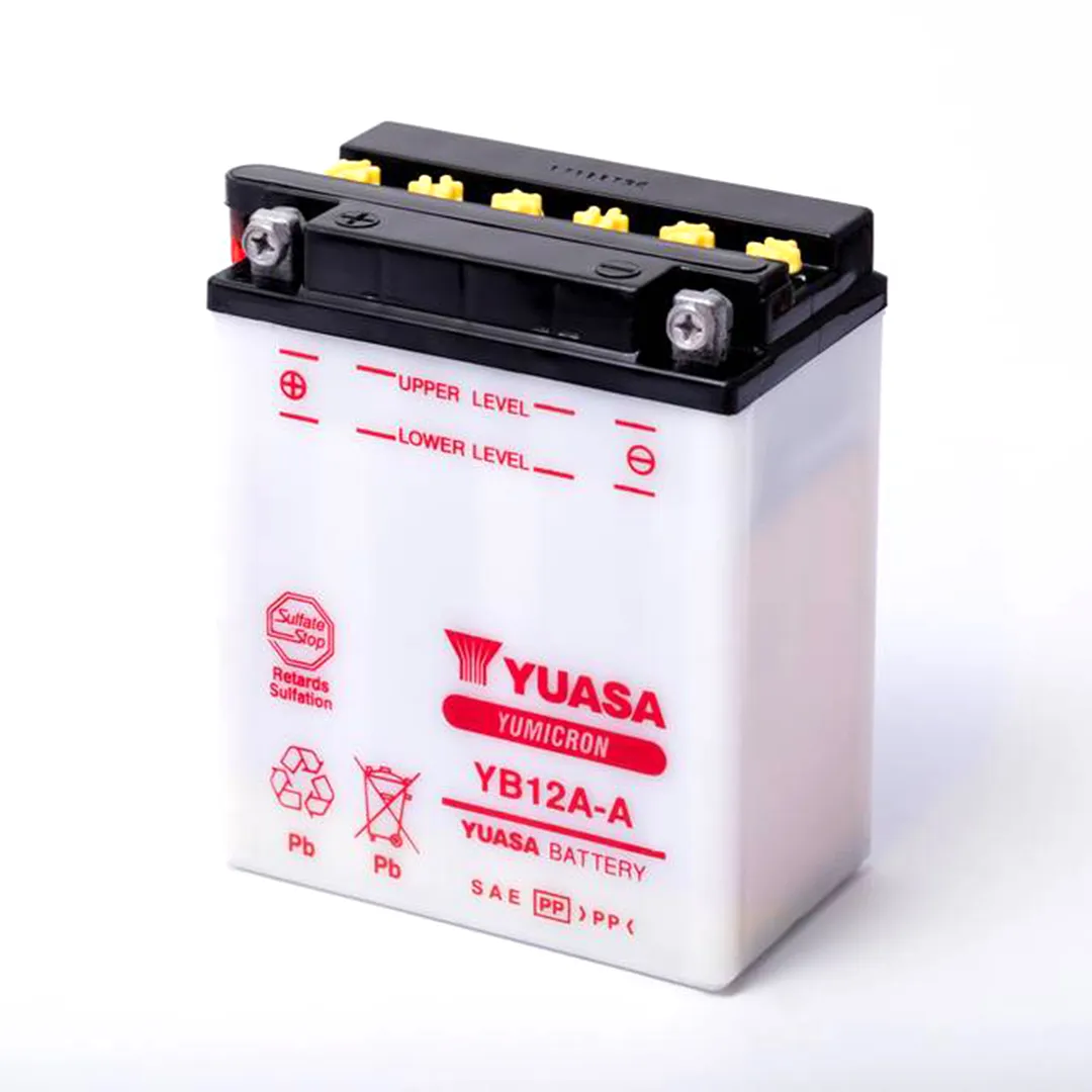 BATERÍA PARA MOTOS YUASA YB12A-A  / 12V 12AH