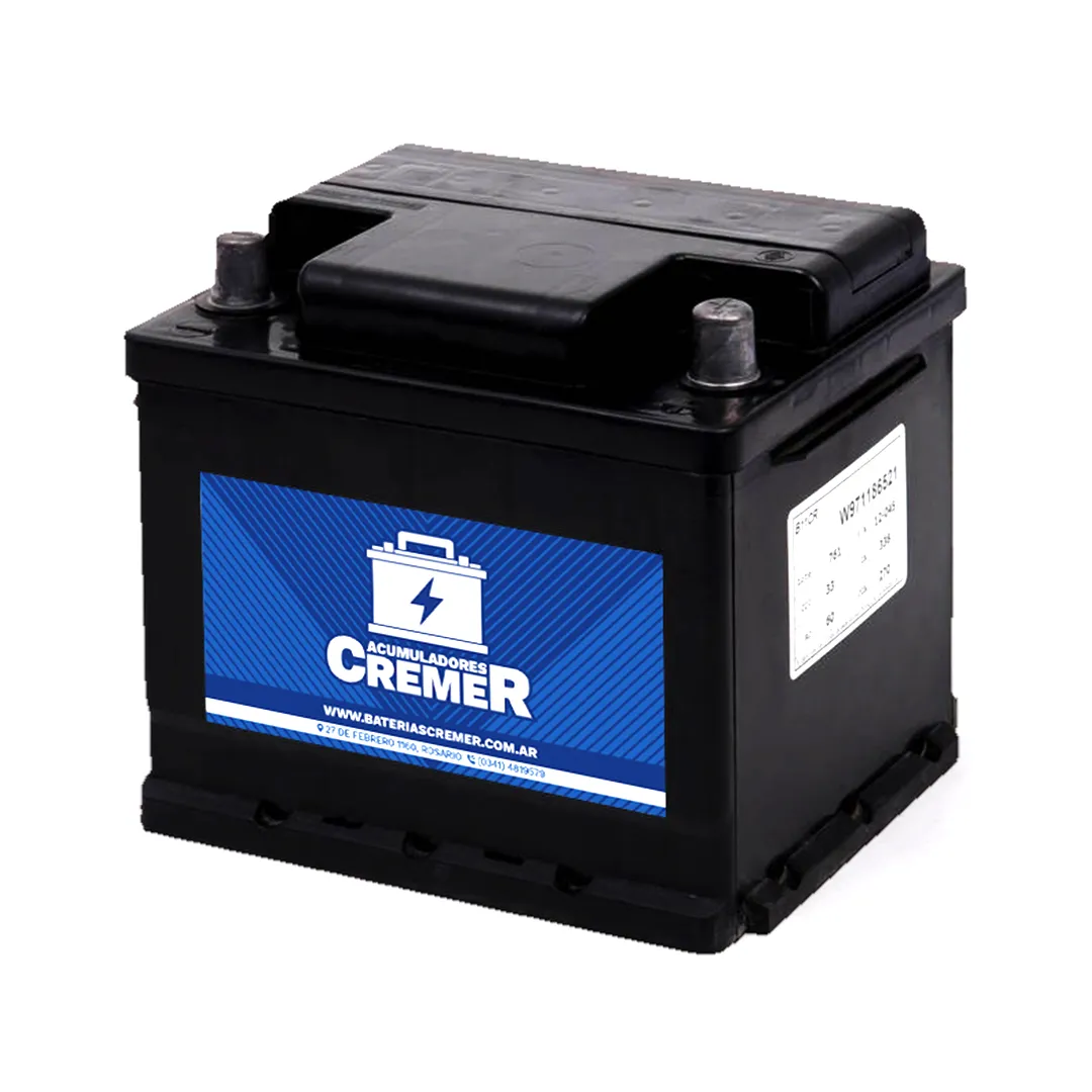 BATERÍA PARA AUTOS CREMER 12V 45AH LIBRE MANTENIMIENTO