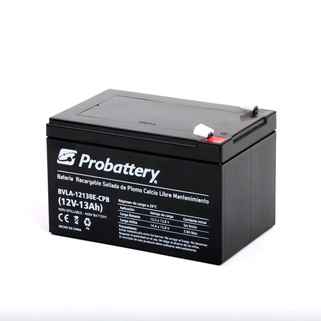 BATERÍA PROBATTERY 12V 13AH - ELECTROLITO ABSORBIDO LIBRE MANTENIMIENTO