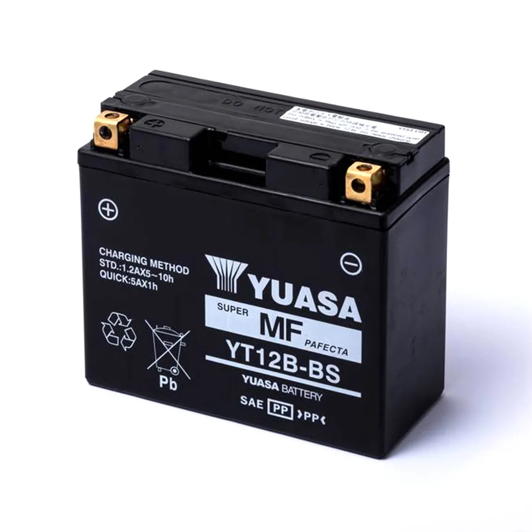 BATERÍA PARA MOTOS YUASA YT12B-BS /12V 10AH LIBRE MANTENIMIENTO