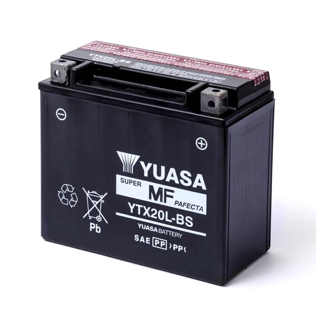 BATERÍA PARA MOTOS YUASA YTX20L-BS 12V 18AH LIBRE MANTENIMIENTO