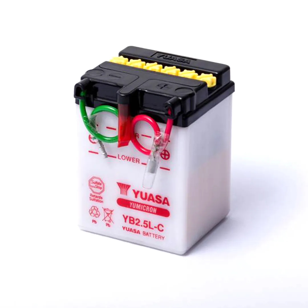 BATERÍA PARA MOTOS YUASA YB2.5L-C – 12V 2.5AH